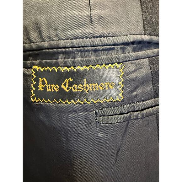 Oxxford Clothes Neiman Marcus Cashmere Suit Jacket Black Size 42 R JL - Picture 9 of 15